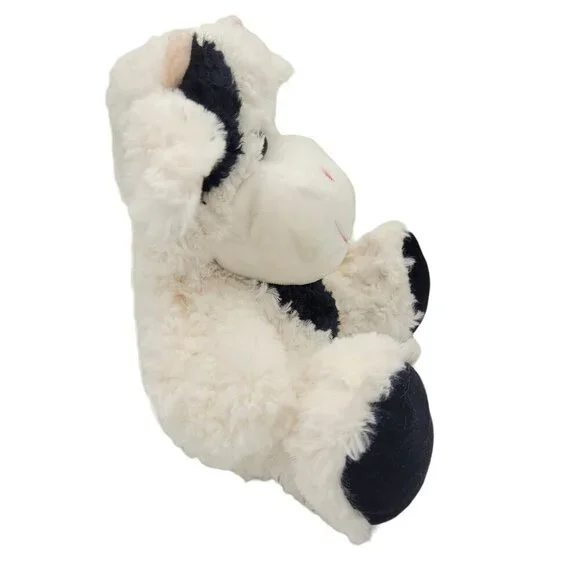 This & That Cow Hand Puppet 10" Black & White Sheepskin Plush Stuffed Toy 3+ - Picture 2 of 7